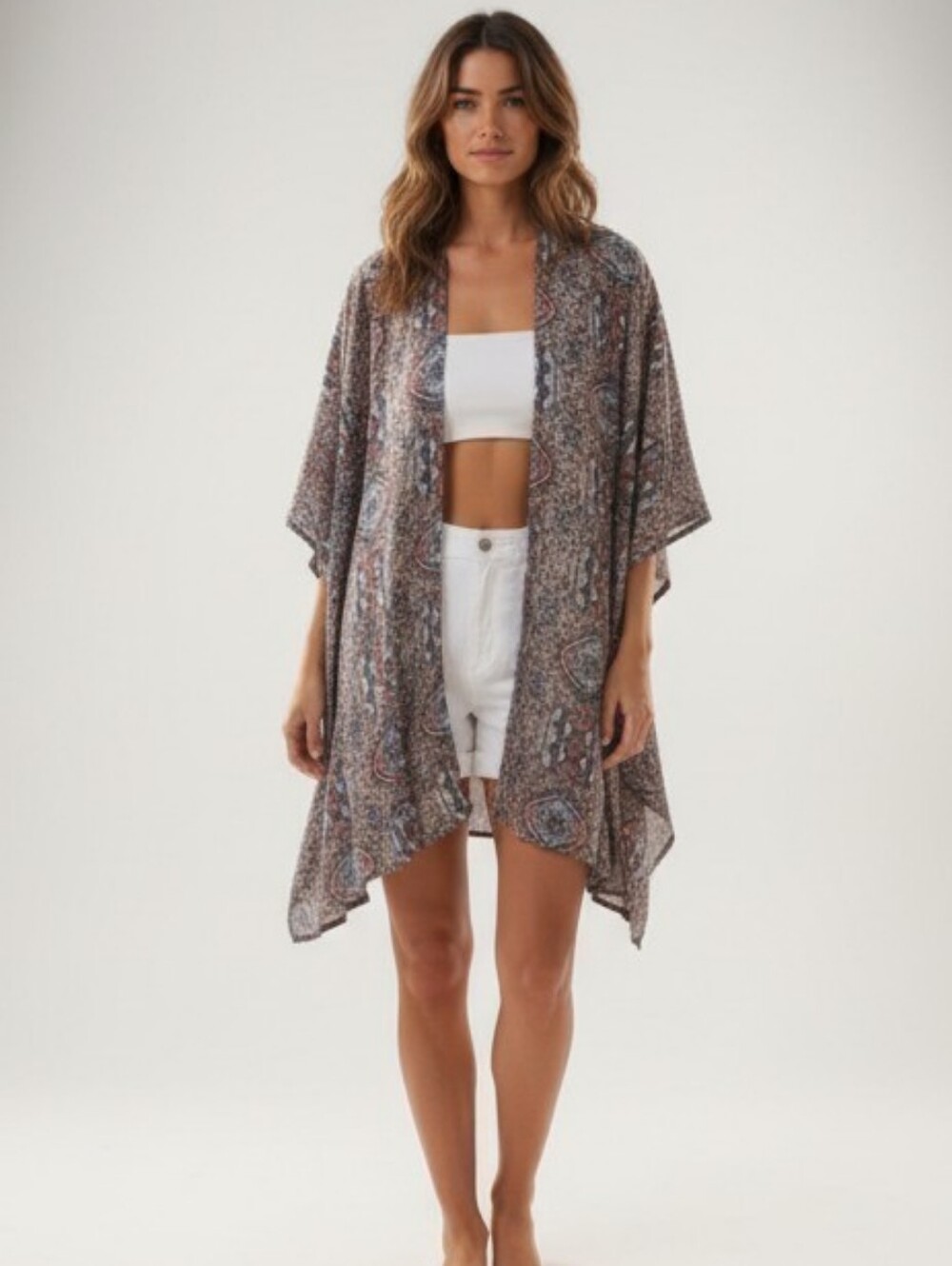 Vintage Geometric Pattern Swim Cover